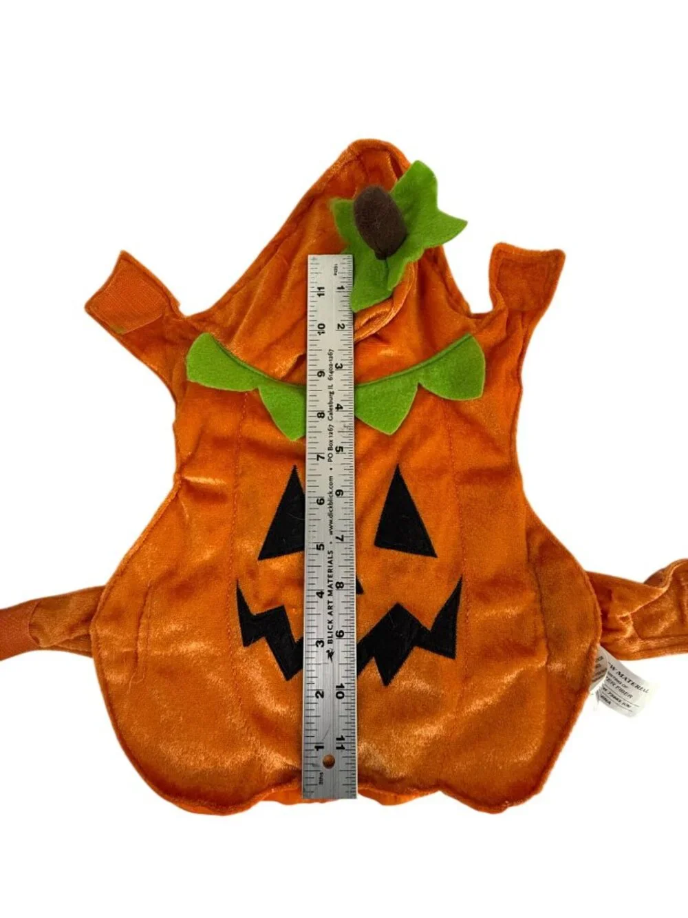 Halloween Pumpkin Pet Costume XS Polyester Fabric Orange & Green Jackolantern